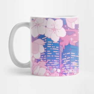 The evening Tokyo lake view Mug